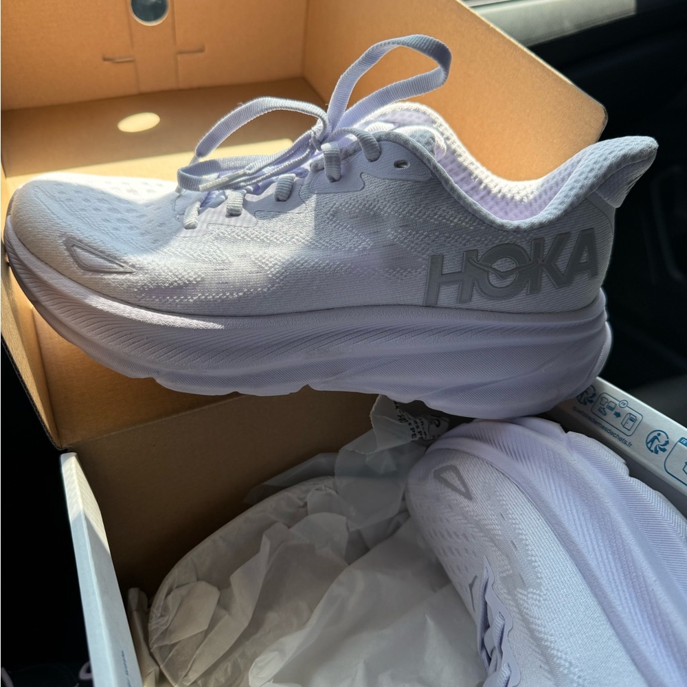 Hoka One One Kids Sneakers - White and Gray